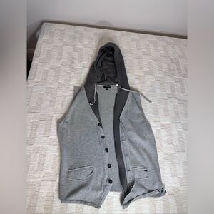 Guess Charcoal Hooded Men's Vest